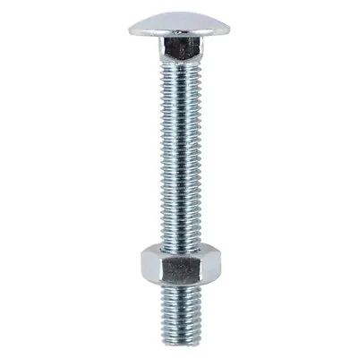 M12 Cup Square Carriage Bolt Hex Nut Timber Dome Head Coach Screw Zinc Plated • £3.14