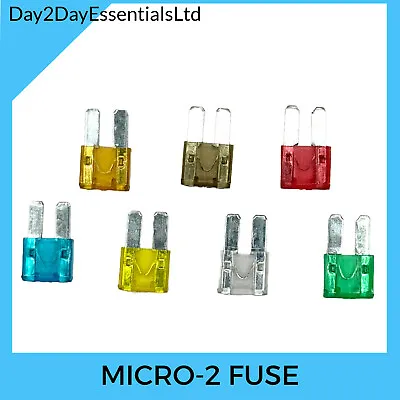 Micro 2 Blade Fuse Type 2 Auto Car Van Bike All Sizes + Quantities 5-30AMP • £2.99