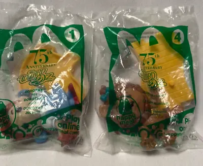 2013 Mcdonalds 75th Anniversary Wizard Of Oz Dorothy #1 #4 Lion Happy Meal Toy • $7.97