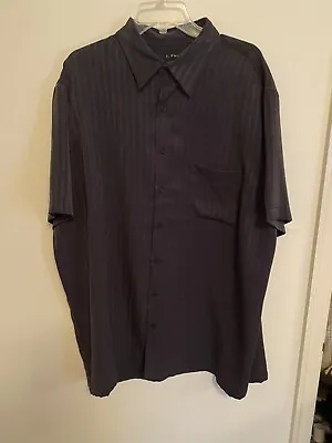 J. Ferrar Men’s Black  Short Sleeve Button Down Shirt - XL Tall • $4.99