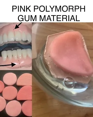 $28 • Buy DIY Dentures: Pink Gum Material/Polymorph Beads For Denture Replacement/Reline