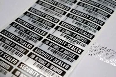 Tamper Proof No Returns If Removed Label Warranty Void Stickers Security Seal  • £9.50