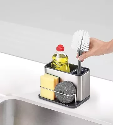 Surface Stainless-Steel Sink Area Organiser - Grey Fast & Free Delivery • $42.39