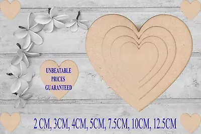 Wooden MDF Shapes Craft Hearts Tags Embellishments Christmas Wedding Decoration  • £2.95