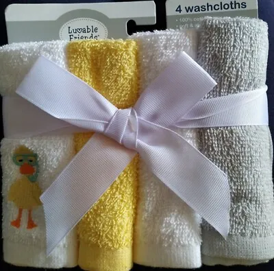 Washcloths 4 Pack Baby Washcloth  Soft Absorbent Towels For Baby Skin 💯 Cotton • £5