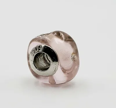 £8.79 • Buy Baci Italy Silver Charm Pink Murano Glass Bead Bracelet Charm 