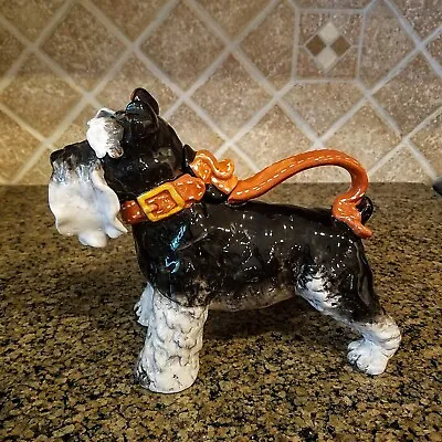 Grey Terrier Dog Teapot Ceramic By Blue Sky Heather Goldminc Tea Pot Decor • $59.99