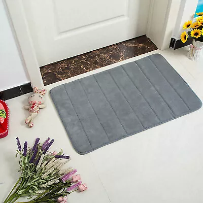 Memory Foam Bath Mat Soft Non Slip Mat Bedroom Floor Shower Rug Easier To Dry  • $9.46