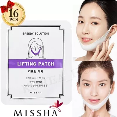 MISSHA Speedy Solution Lifting Patches 16pcs V Shaped Slimming Face Mask NEW • $48.99