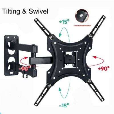 $14.69 • Buy Full Motion TV Wall Mount Bracket Swivel Tilt /Flat 32 37 40 42 50 52 55 LED LCD