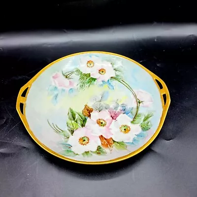 P.S.A.A . Schonwald Bavaria Vintage Art Nouveau Hand Painted Flowers  9.5  Dish • $25.30