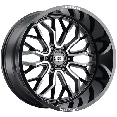 Vision 402 Riot 20x10 6x5.5  -25mm Black/Machined Wheel Rim 20  Inch • $268.99