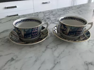 2 Collier Campbell Zebak Mason's Large Tea Cups & Saucers For Liberty Of London • £8.50