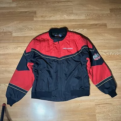 Vintage Polaris Snowmobile Racing Zip Up 45th Anniversary Jacket Size XL • $59.95