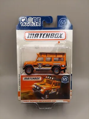 Matchbox Globe Travelers 65th Anniversary Orange Land Rover Defender 110- A10/M2 • $5.95