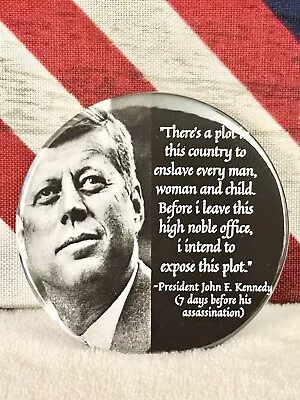 👀 John F. Kennedy Quote 2024 Political Metal Pin-Back Button - 3  👀 • $4.50