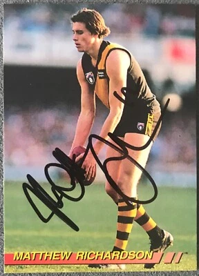 $35 • Buy 1994 Select Afl Card Personally Signed By  Richmond Champion Matthew Richardson