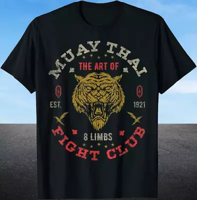 Muay Thai Fighter Tiger Design Great  T-Shirt Funny Logo Tee Men's T-Shirt • $19