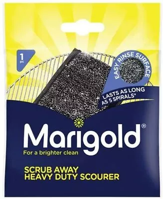 Marigold Scrub Away Heavy Duty Stainless Steel Scourer For Pans Grills & Bbqs • £3.49