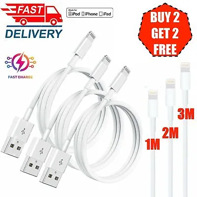 3M Genuine IPhone Charger Fast For Apple Cable USB Lead 14 13 12 11 5 6 7 8 X XS • £3.89