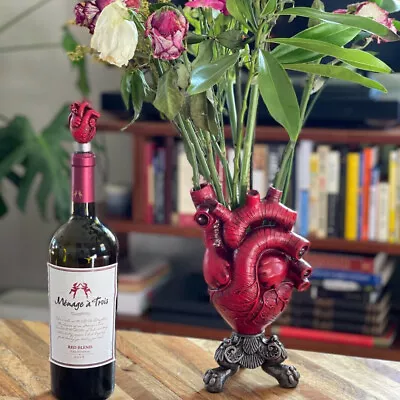 Anatomical Heart Vase Resin Flower Pot Home Shelf Table Decor Desktop Ornament • $19.99