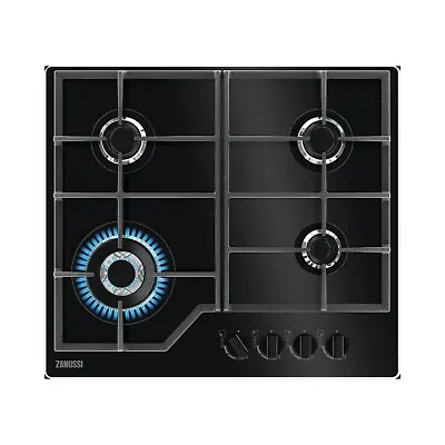 Zanussi Series 60 60cm Gas On Glass 4 Burner Gas Hob - Black ZGGN645K • £372.82