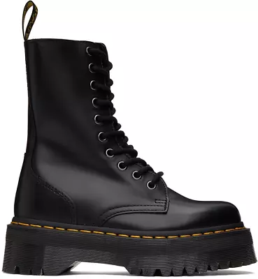 Doc Martens Jadon HI Unisex Platform Black Boots New Sz UK 7 US Men 8 Womens 9 • $149.99