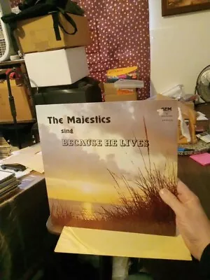 The Majestics Because He Lives Gem Records 741044 Vg Condition Ships Free Usa • $4