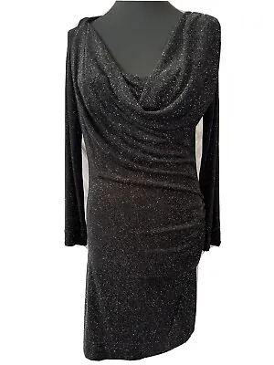 £90 • Buy Vivienne Westwood Sparkly Anglomania Dress Size Small Black Glitter RRP £265