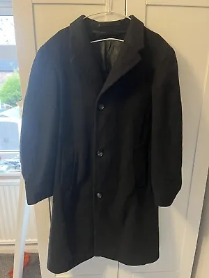 Mens Grey Over Coat M Medium  WOOL AND CASHMERE BY Karl Jackson  • £35