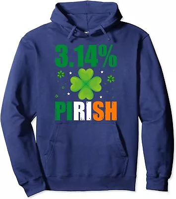 3.14% Pirish Funny St Patrick's Math Geek Irish Math  Unisex Hooded Sweatshirt • $34.99