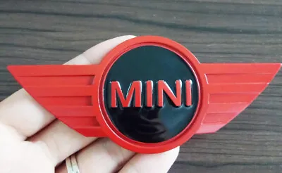 NEW Red MINI Cooper CLUBMAN S FRONT HOOD Emblem R50 R52 R57 R58 Logo Badge • $10.90