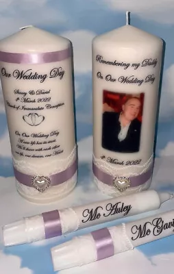 Wedding Day Absence Memorial Candle Personalised Gift Can Match Unity Candles  • £19.99