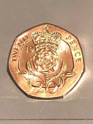 1994 20p Twenty Pence Tudor Rose Coin Uncirculated UK BUNC • £1.50