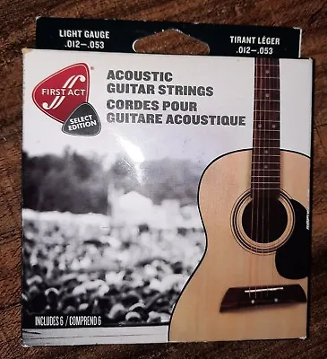 $12 • Buy 4 Acoustic Guitar Strings (G .025 To E .053) First Act Select Edition Roundwound