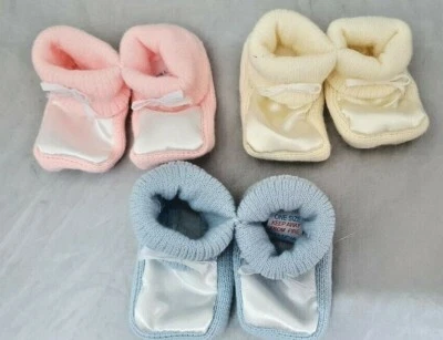 £2.99 • Buy Newborn Baby Infant Satin Pom Booties Indoor Boot Slippers Boys & Girls Bootie 