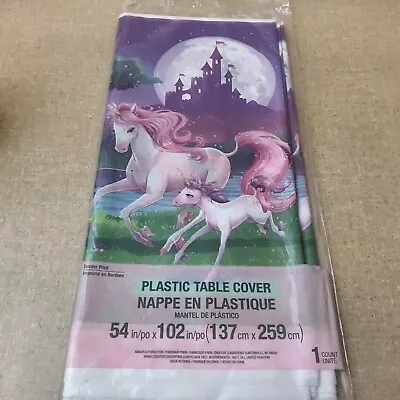 Plastic Unicorn Fantasy Table Cover 54x102 • £16.11