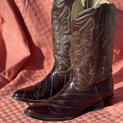 Circle G Western Eel Skin Cowboy Boots 10 EE • $120