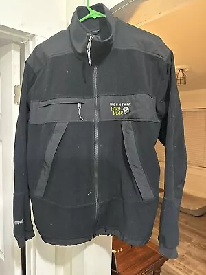 Mountain Hardwear Jacket Men Large Black WINDSTOPPER Tech Fleece Vintage • $89