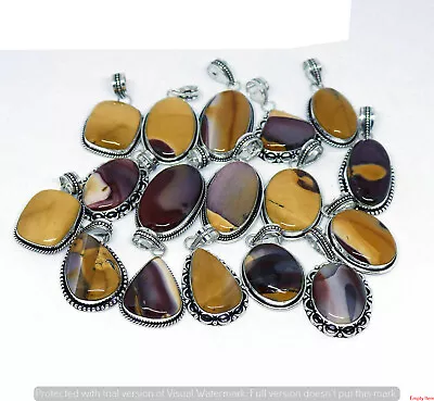 Mookaite Jasper Gemstone 925 Sterling Silver Plated Wholesale Fancy Lot Pendant • $4.99