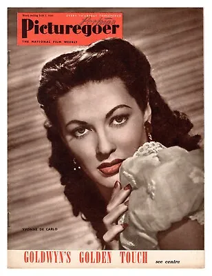 PICTUREGOER FILM WEEKLY MAGAZINE - Yvonne De Carlo Cover - 7th JULY 1951 • £9.95