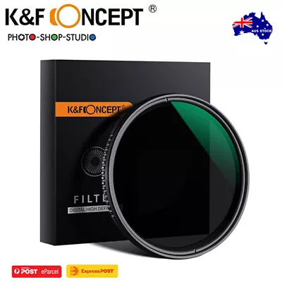K&F Concept ND8-ND2000 VND Variable Fader NDX Waterproof Neutral Density Filter  • $88