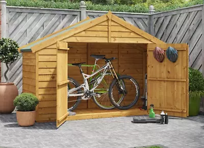 BillyOh Mini Keeper 3x8 Wooden Garden Storage Shed Outdoor Apex Tool Bike Store • £287