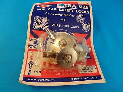 Vintage Revark Brand Hub Cap Safety Locks 1960's Anti-Theft Gimmick • $49.25