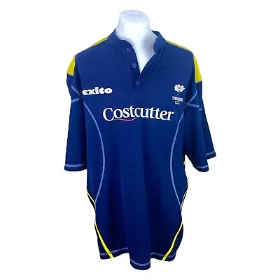 Yorkshire Cricket Club XXL Blue Vintage Cricket Shirt • £25