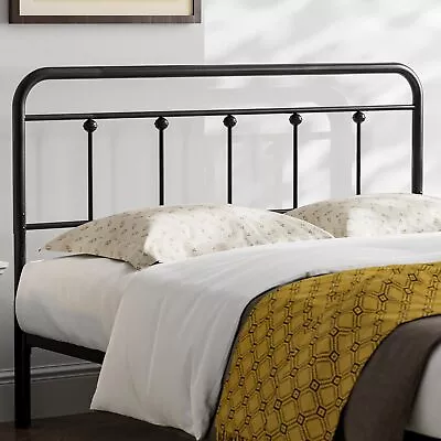 Twin/Full/Queen/King/Cal King Black Metal Headboard Adjustable Height Vintage • $97.90