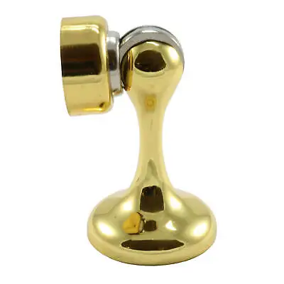 Polished Brass Magnetic Door Holder Premium Heavy Duty - Wall Or Floor Mounted • £12
