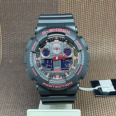 Casio G-Shock GA-100BNR-1A Ignite Red Black Style Analog Digital Men's Watch • $187.13