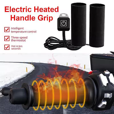 Electric Heated Handle Grip | 12V Intelligent Heated Grips Motorcycle W/ 3 Gear  • $29.16