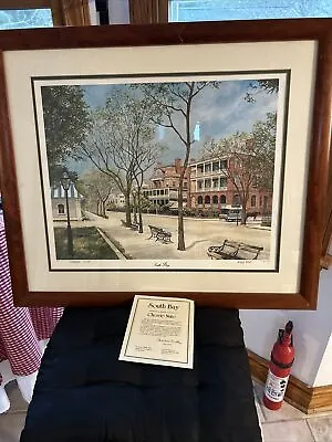 $49.99 • Buy Cherrie Nute Vintage Print South Bay Charleston ,SC  Signed Framed 24”x 28”